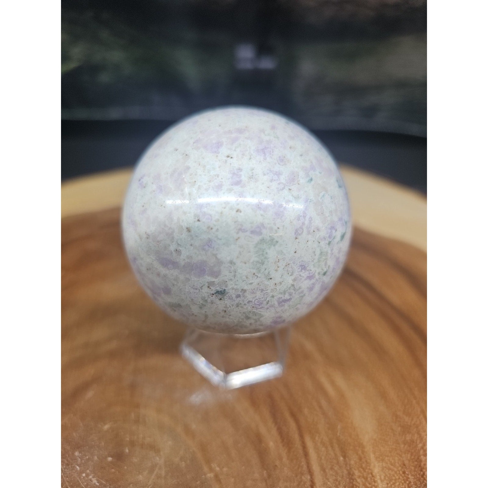Natural Quartz Crystal Jasper Sphere Ball Polished 63mm &stand