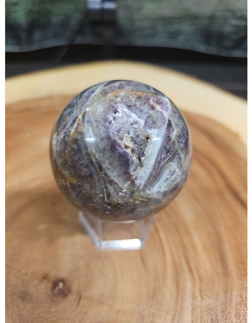 Load image into Gallery viewer, Chevron Amethyst. .66lbs 56mm. W/Stand
