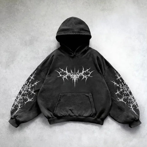 Load image into Gallery viewer, Gothic Washed Hooded Sweatshirt
