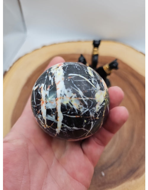 Load image into Gallery viewer, Ocean Jasper Sphere .79lbs W/Stand
