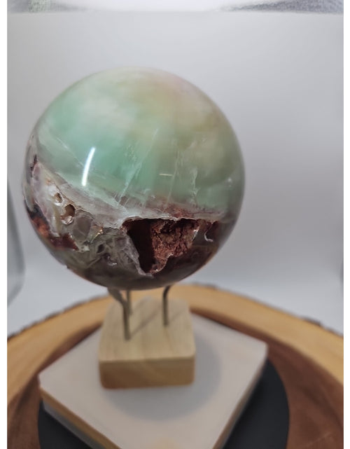 Load image into Gallery viewer, Rainbow Fluorite Quartz Crystal Sphere - Polished Healing
