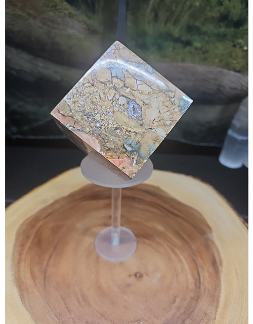 Load image into Gallery viewer, 2.24LB 1Pcs Natural Ocean Jasper Onyx Quartz Crystal Geode Square Heptahedron
