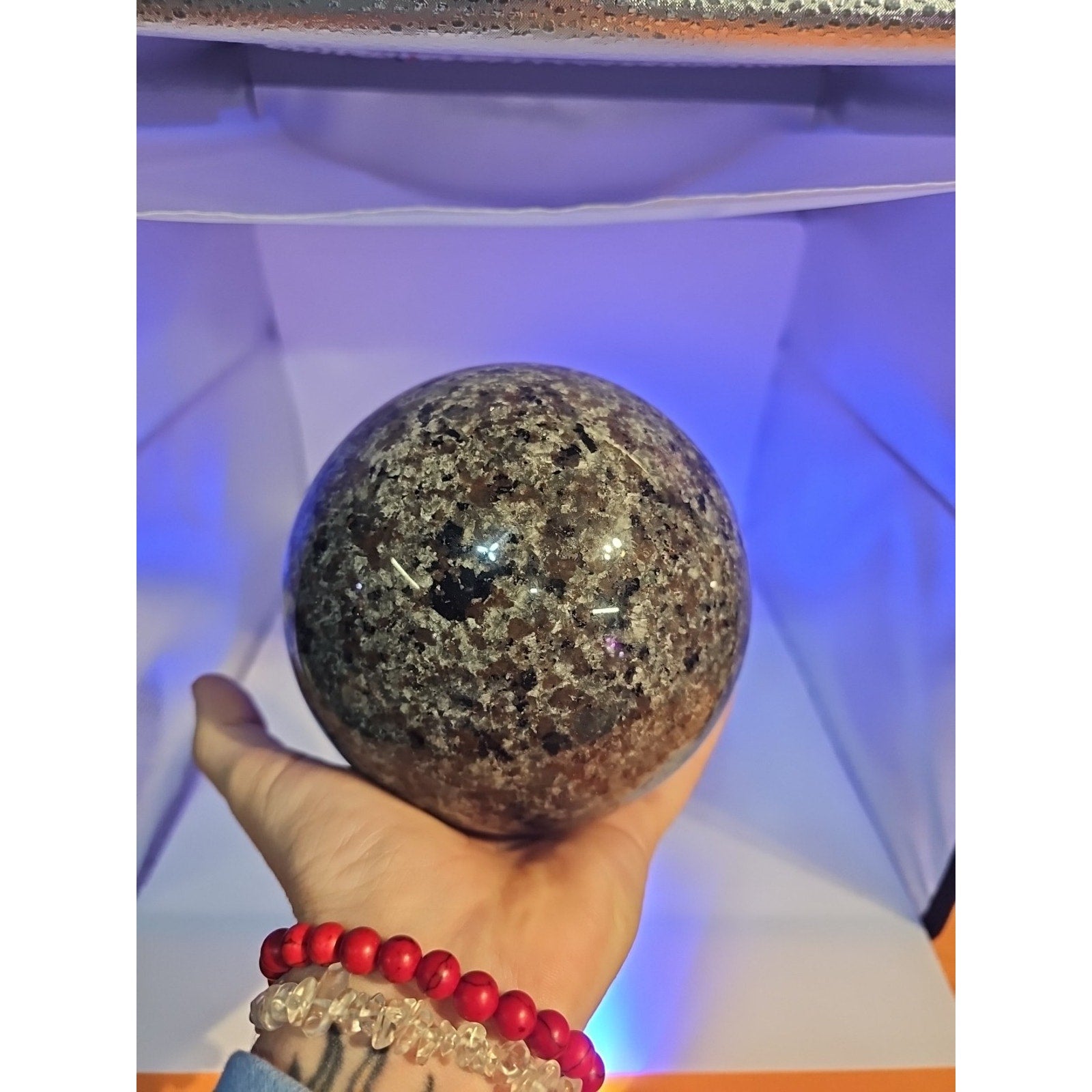 6.71LB Natural Volcano Quartz Sphere Crystal Ball Healing