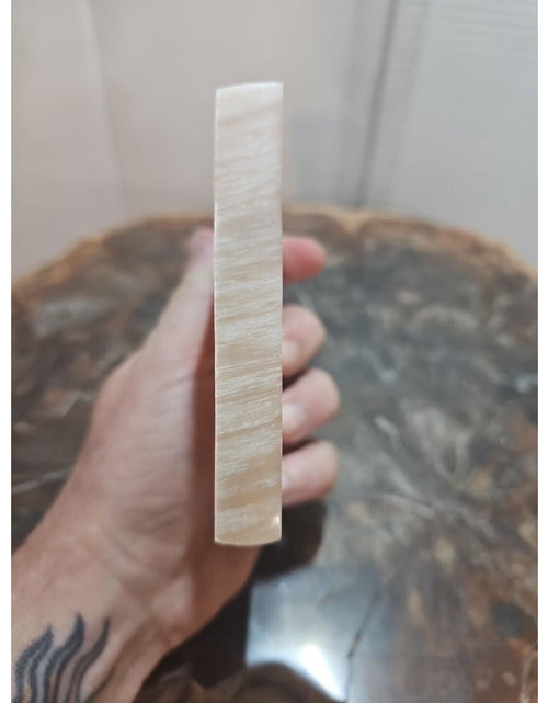 Load image into Gallery viewer, Peach Selenite Charging Base For Crystals No Led Only Base
