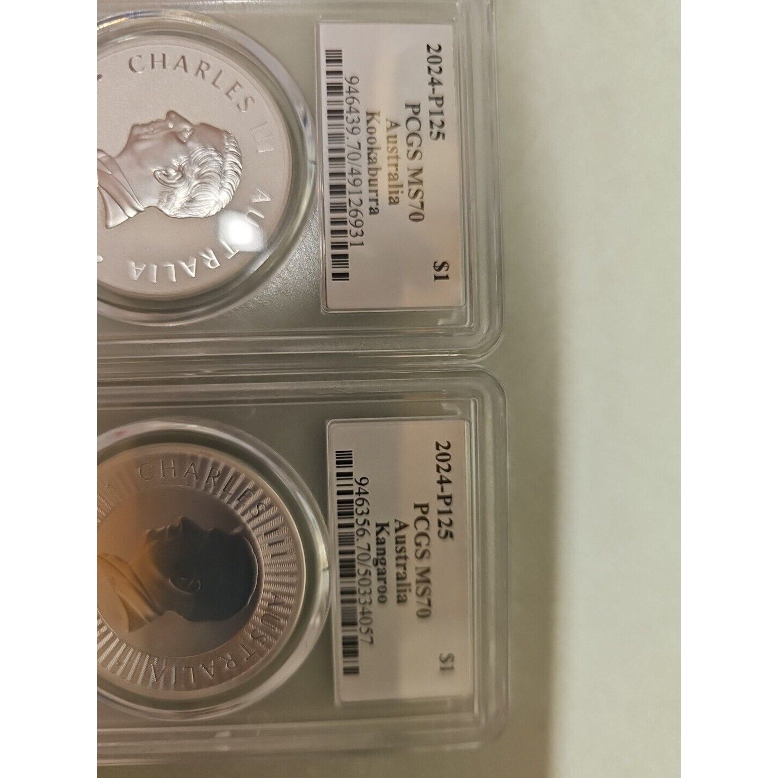 Ultra Breaks 2 coins Kookaburra & Kangaroo MS70 9999 SILVER Pair