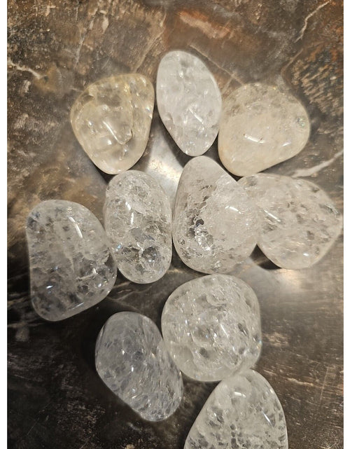 Load image into Gallery viewer, 5 Pack Crackel Quartz Tumbled Stones:
