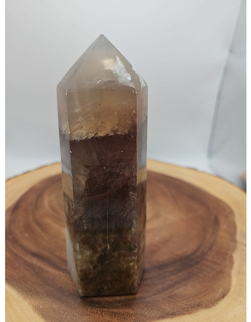Load image into Gallery viewer, 1.95lb Fluorite Quartz Crystal Point W/Stand
