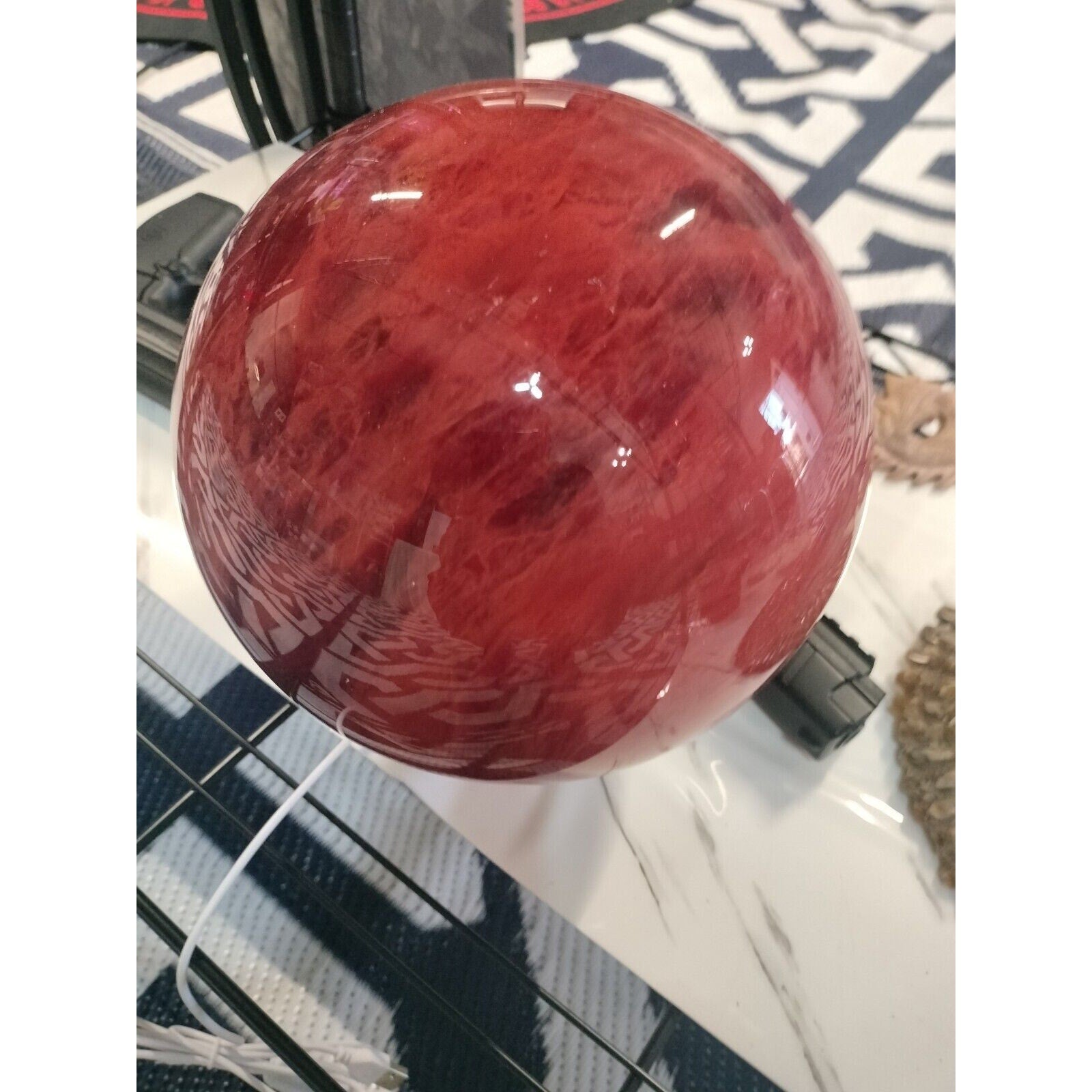 21.5lb Red Smelting Stone Quartz Sphere Crystal Ball