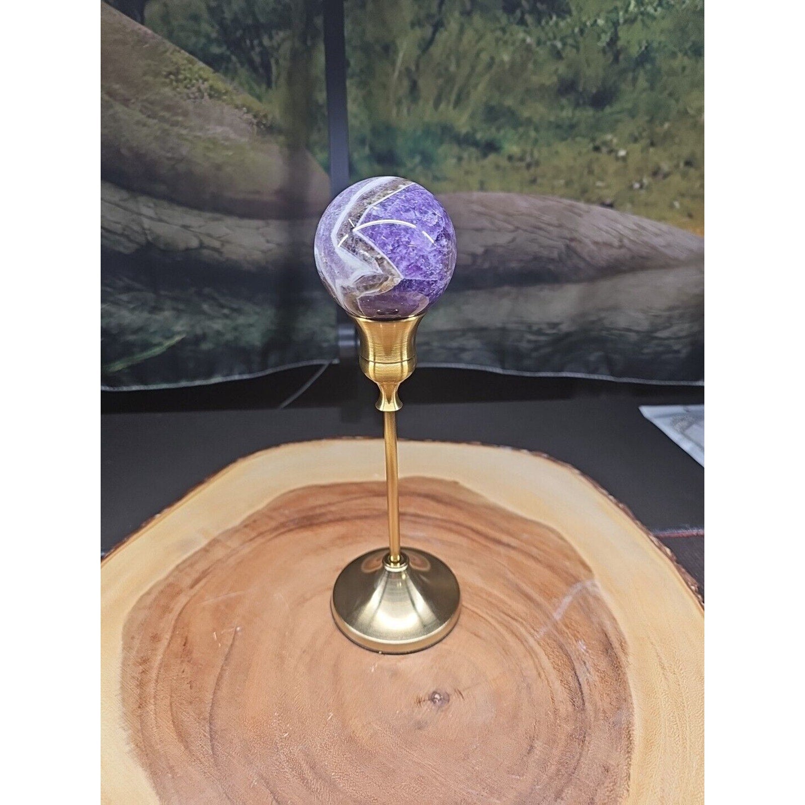 Amethyst Sphere 53mm W/Stand