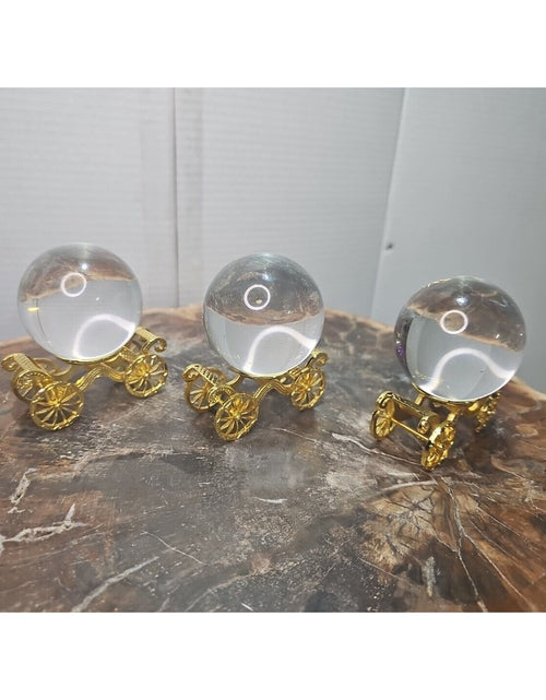 Load image into Gallery viewer, 3 LONGWIN 60MM Crystal Ball Divination Glass Sphere W/Stands
