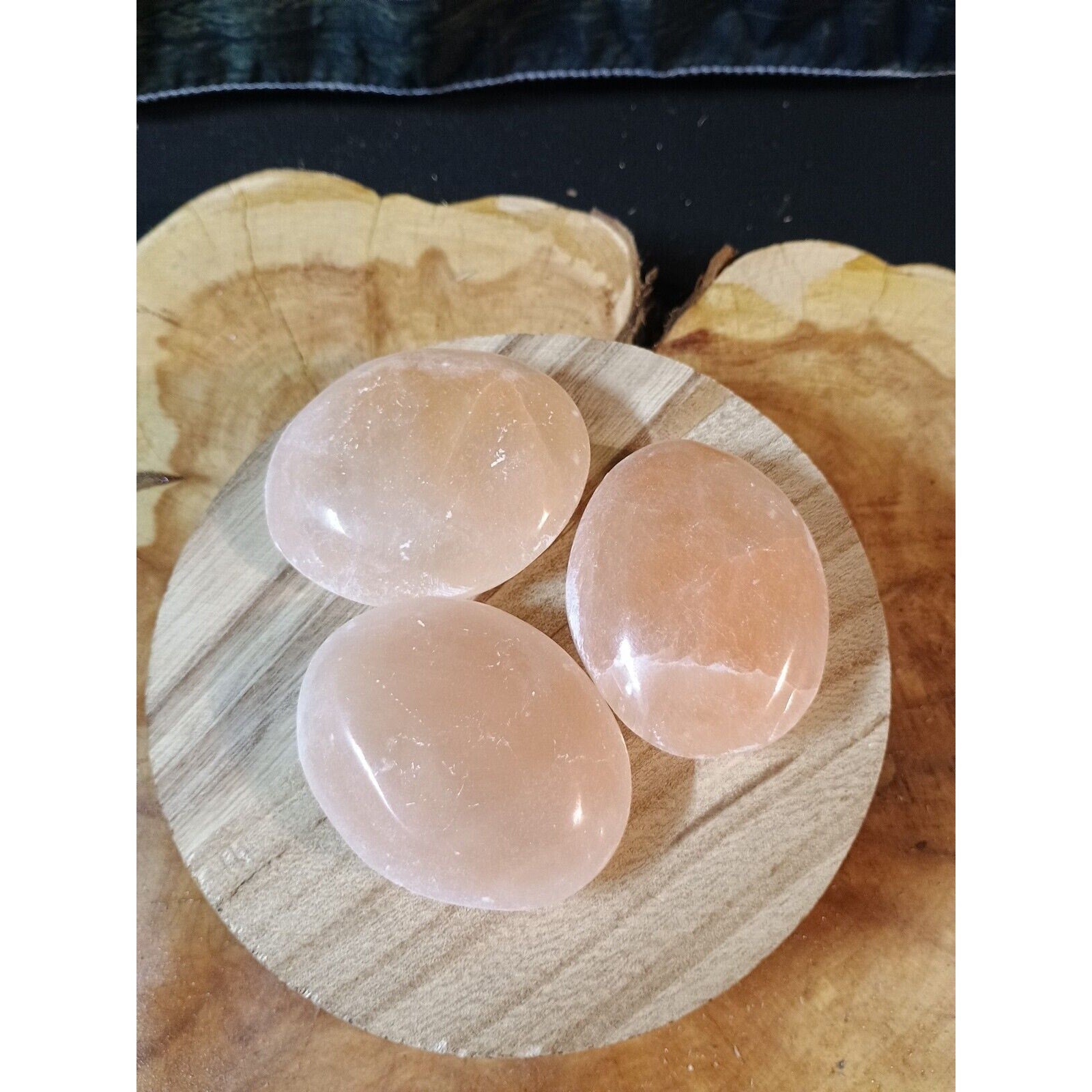 1 Each Oval Shape Peach Palmstone