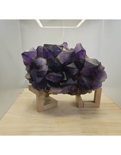 Load image into Gallery viewer, Large Crystal cluster natural amethyst geode quartz 8.2lb Point Crystal
