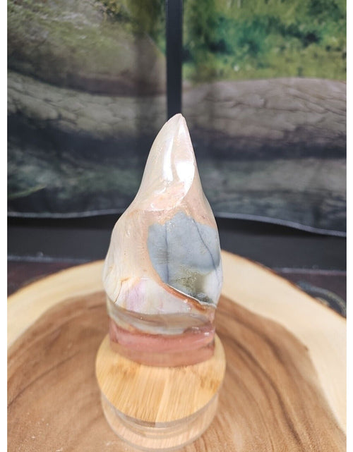 Load image into Gallery viewer, 1.20LB 1Pcs Natural Polychrome Ocean Jasper Crystal Flame Point Carved Healing

