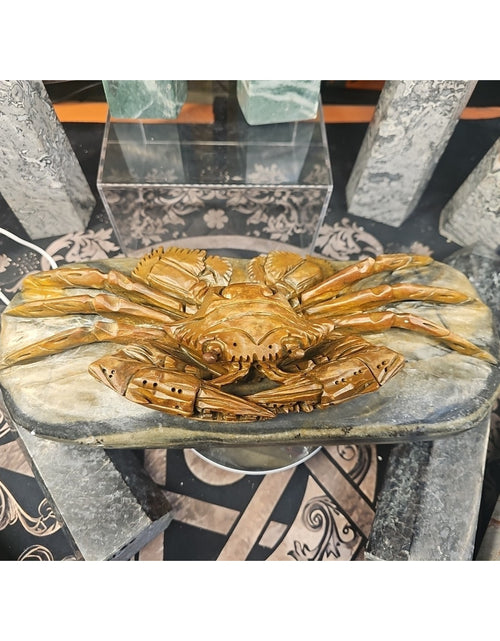 Load image into Gallery viewer, 9.44LB Natural Mao Gong shi crab skull hand carved crystal specimen healing
