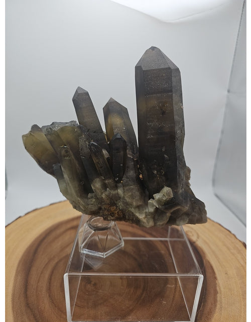 Load image into Gallery viewer, 2.77LB Top rare natural beautiful black quartz crystal cluster mineral sample -
