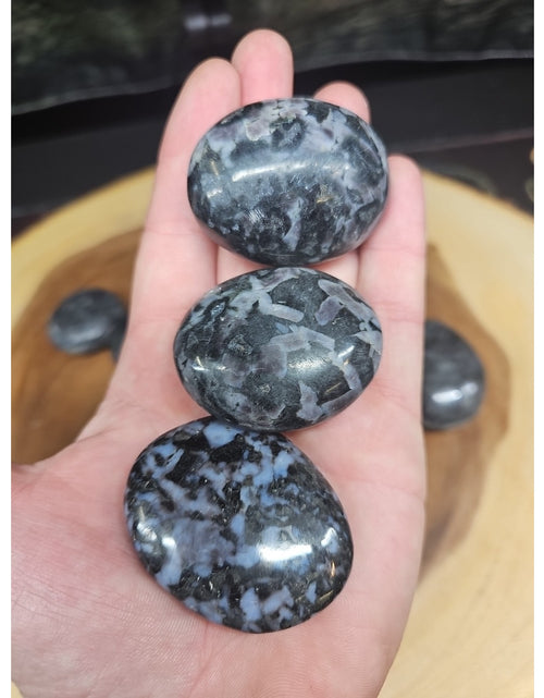 Load image into Gallery viewer, 5Pcs Natural Polychrome Merlinite Gabbro Crystal Palm Stone
