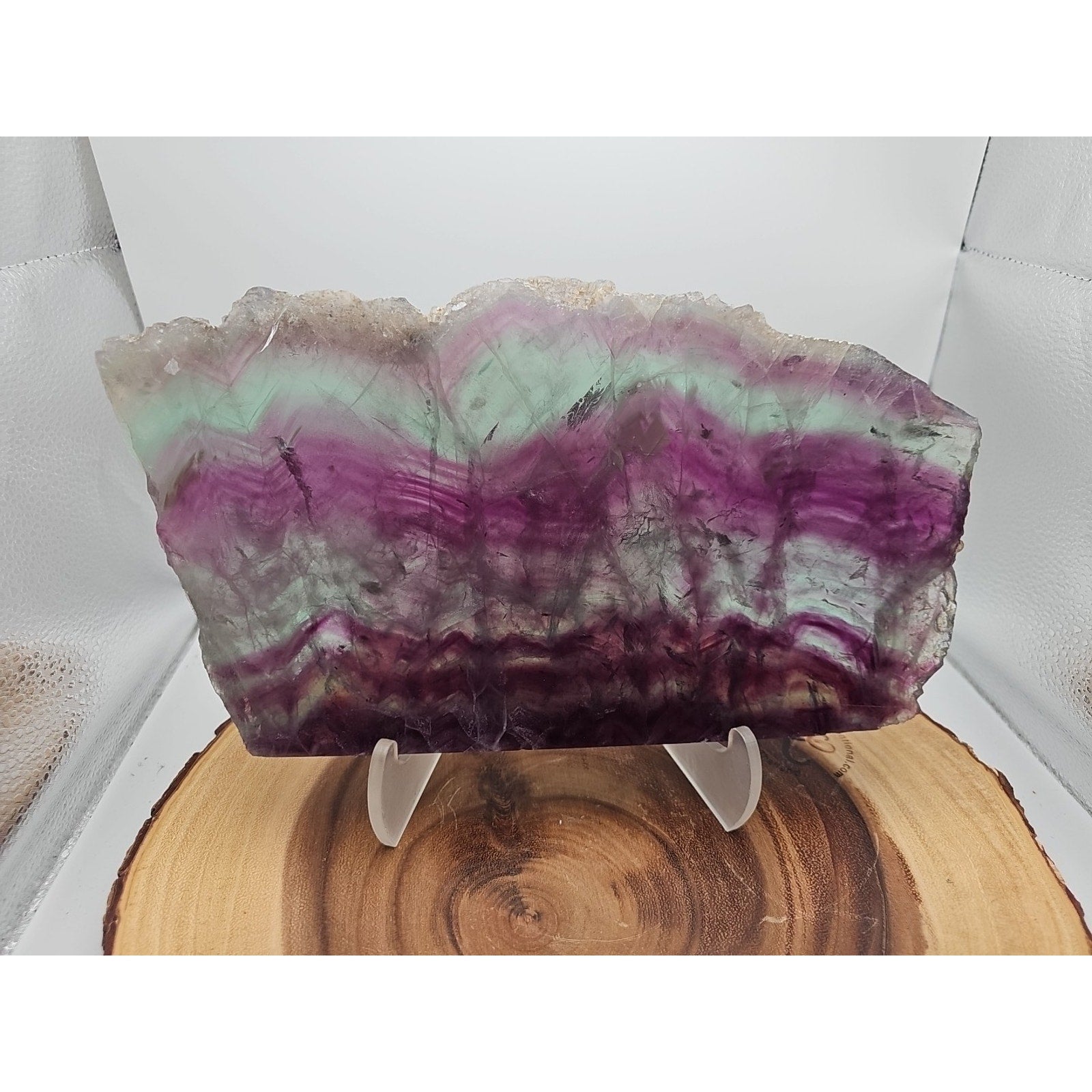 5.7LB Natural color fluorite section quartz crystalsheetlarge mineralgemstone-
