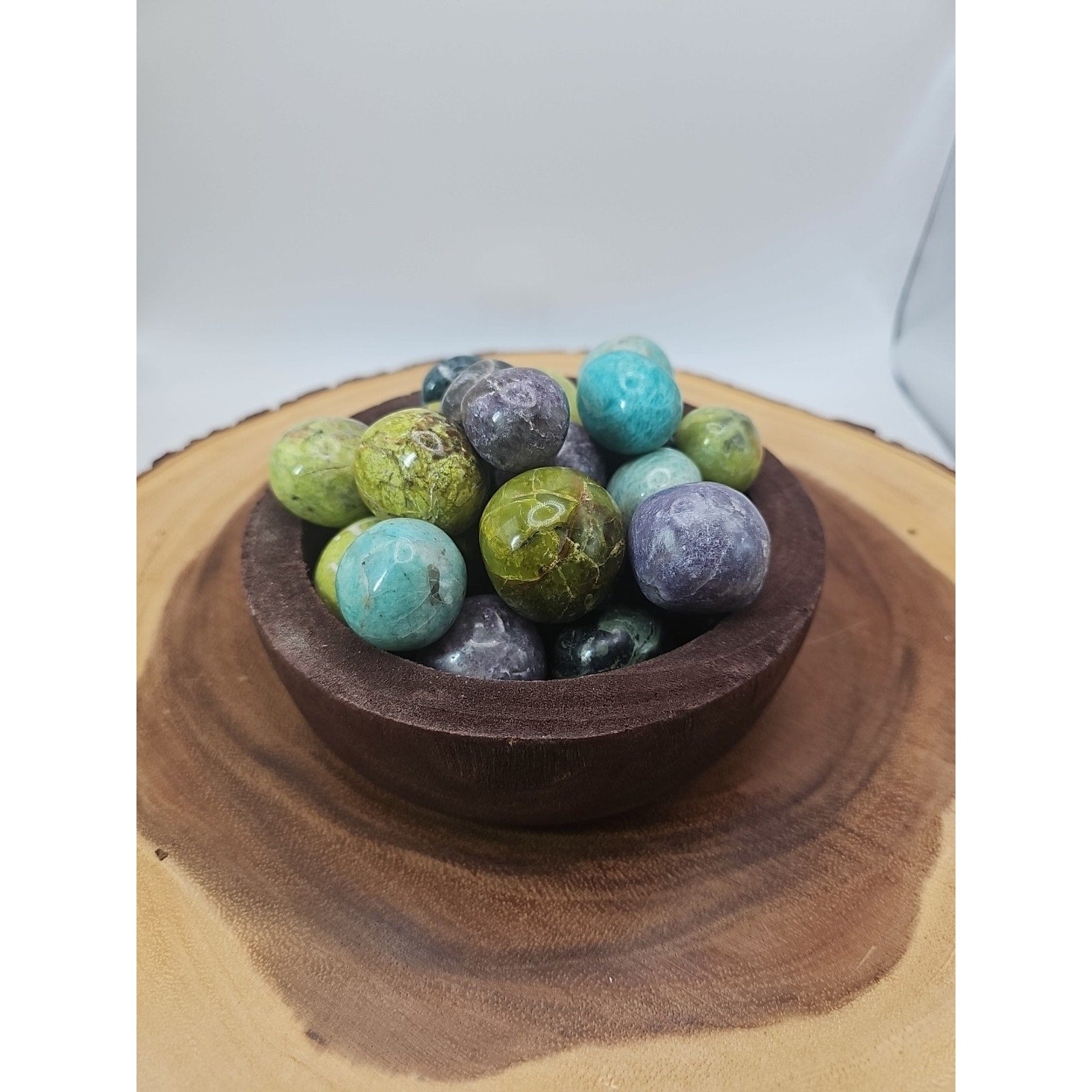 Ocean Jasper Spheres In Bowl 2lbs Of Stones