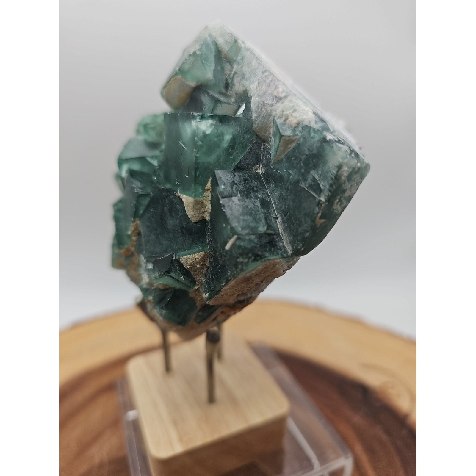 Raw Chunk Fluorite 1.27lb With Stand