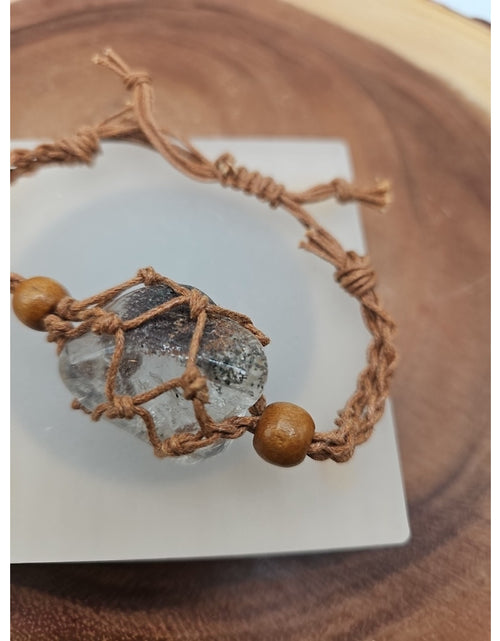 Load image into Gallery viewer, Huge ghost crystal bracelet W/hemp Rope
