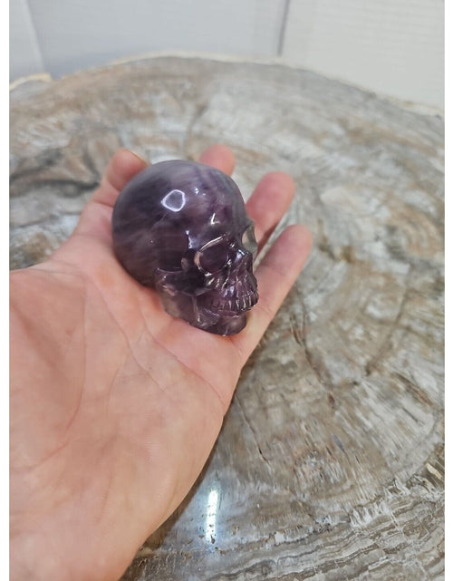 Load image into Gallery viewer, Natural Skull Lot of 5 Skulls: Spider Web Jaspers Fluorite Labrodite, Obsidian
