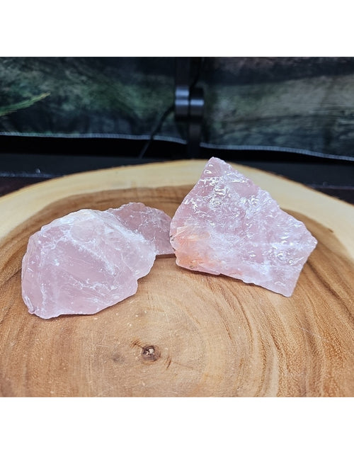 Load image into Gallery viewer, 1 Pair Rose Wuartz Raw Chunk 1lb
