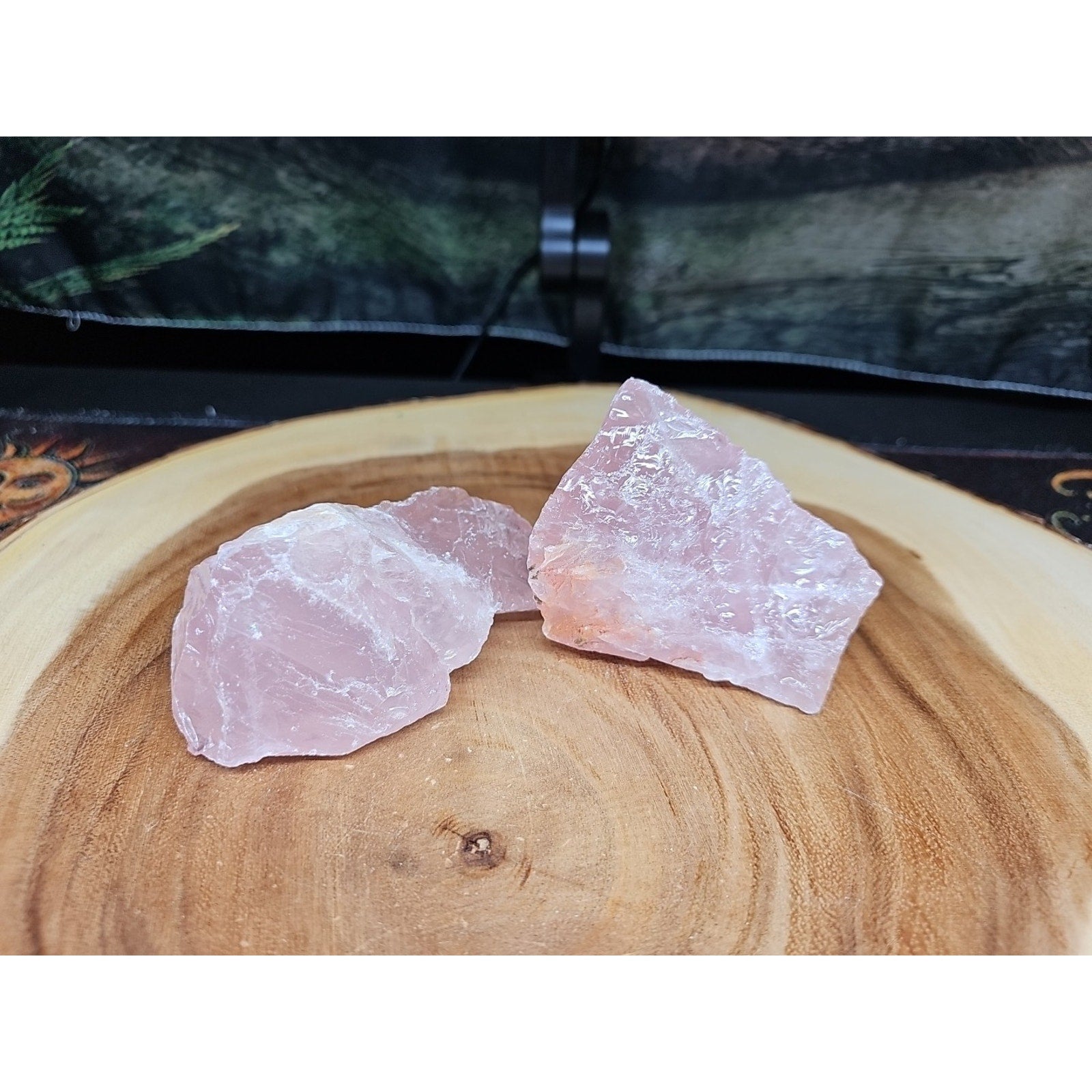 1 Pair Rose Wuartz Raw Chunk 1lb