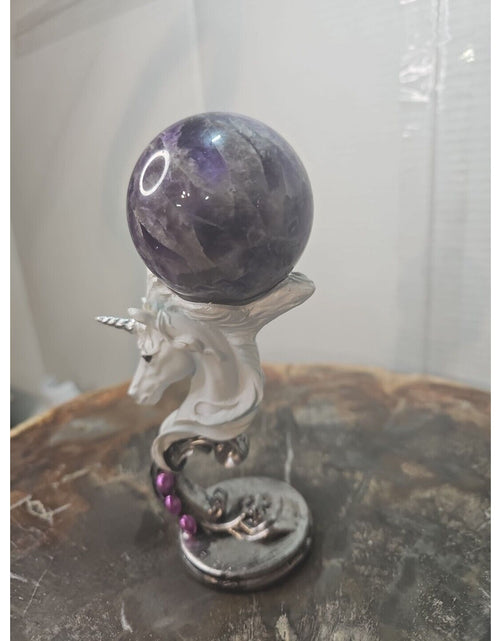 Load image into Gallery viewer, 330G Natural Dream Amethyst Quartz Crystal Sphere Ball Healing W/Stand
