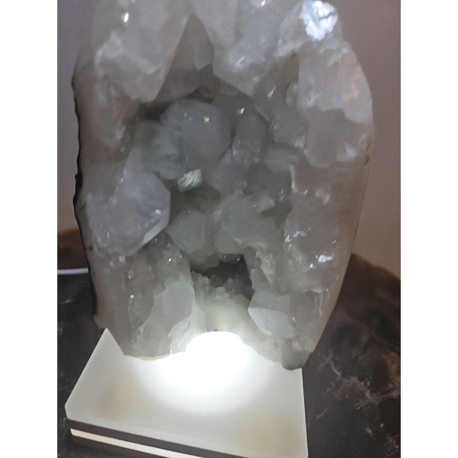 2.7LB Natural white calcite Quartz Crystal Cluster mineral Specimen Healing