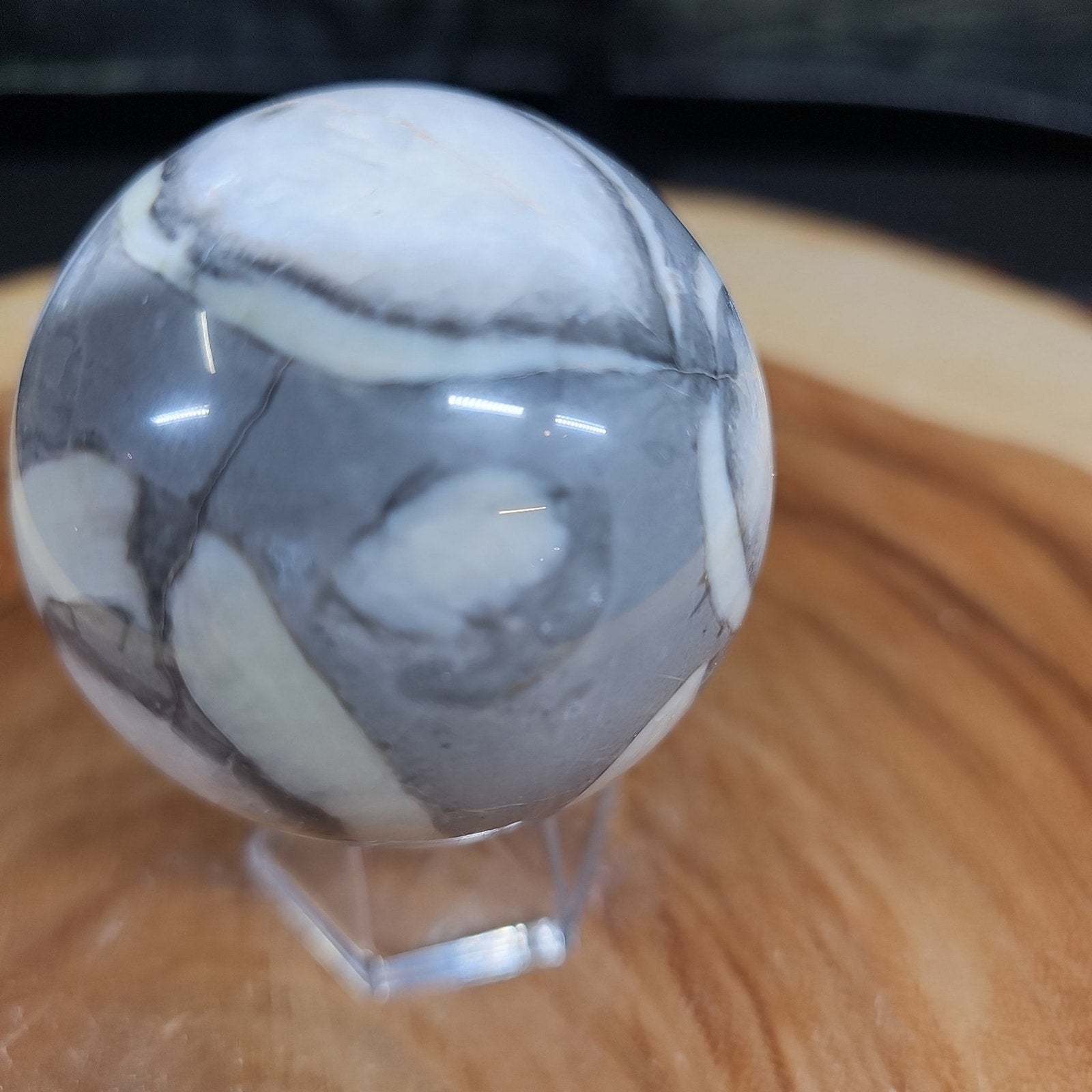 1000 Eye Ocean jasper quartz sphere