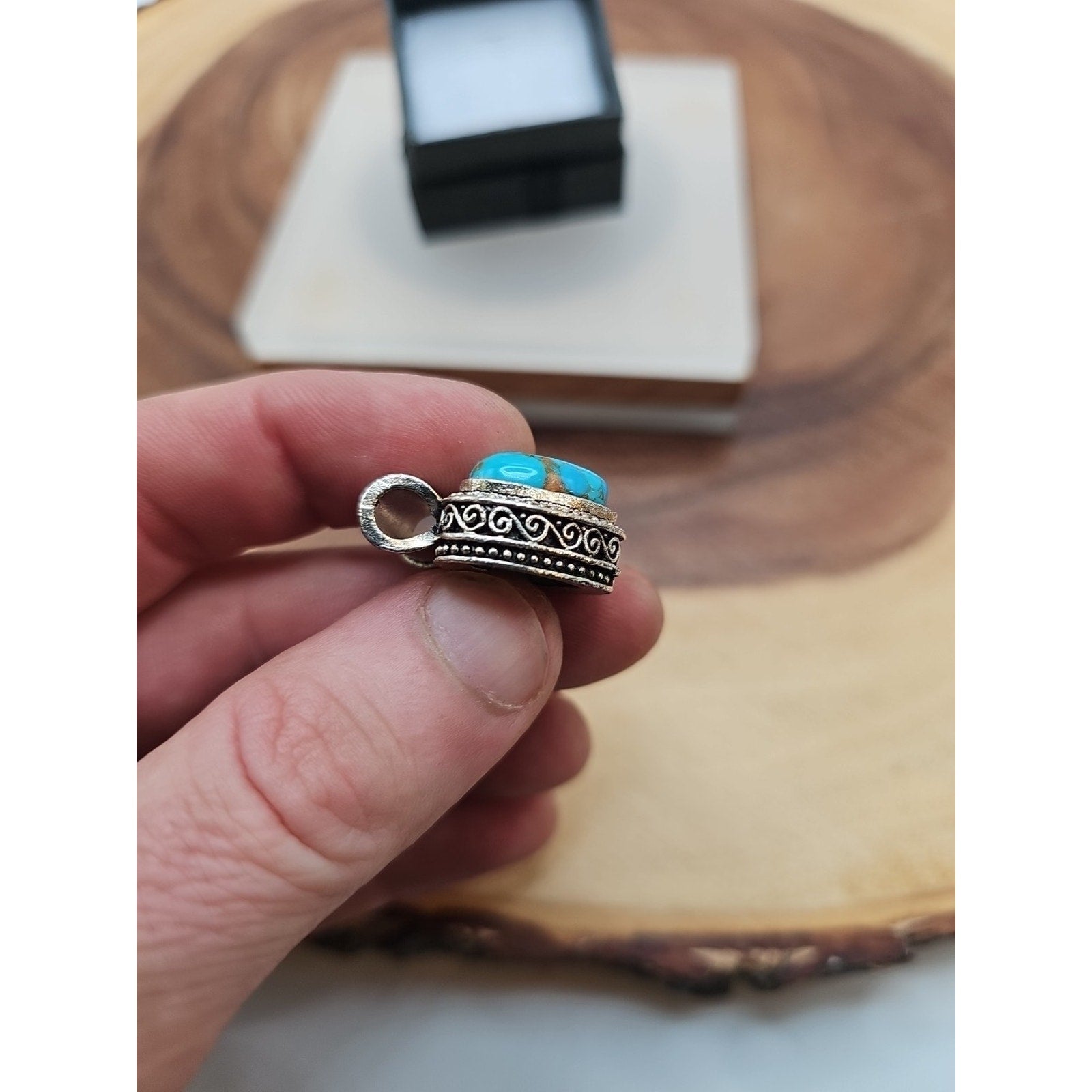 Turquoise heart pendant
