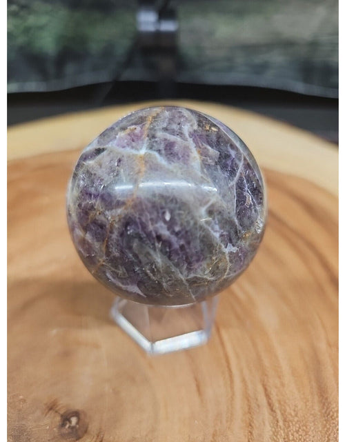 Load image into Gallery viewer, Chevron Amethyst. .66lbs 56mm. W/Stand
