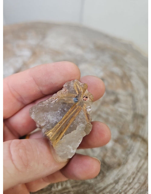 Load image into Gallery viewer, RARE NATURAL Golden Hair Rutilated Quartz Crystal Specimen
