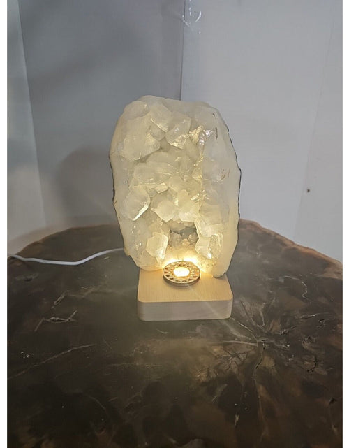 Load image into Gallery viewer, 2.7LB Natural white calcite Quartz Crystal Cluster mineral Specimen W/Led Light
