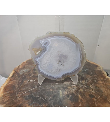 1.35LB Natural Polished Slab Agate Slice Crystal Geode Gemstone Healing Reiki