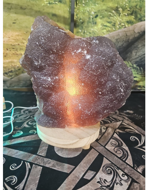 Load image into Gallery viewer, 11.9LB Natural fluorite quartz crystal Cluster specimen W/led Back Light Stand
