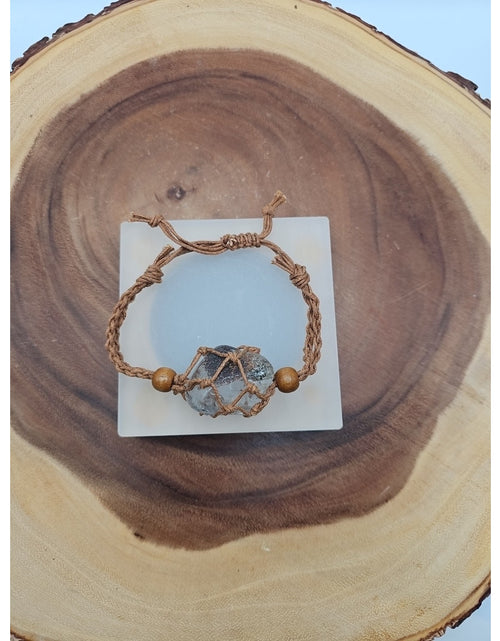 Load image into Gallery viewer, Huge ghost crystal bracelet W/hemp Rope
