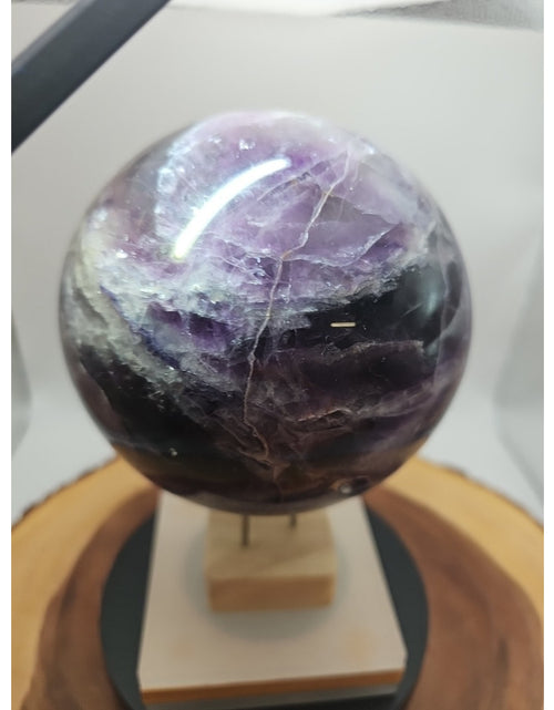 Load image into Gallery viewer, 6.4&quot; Natural Rainbow Fluorite Quartz Crystal Sphere
