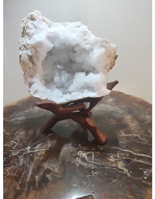 Load image into Gallery viewer, 2.66lbs Geode Crystal Moroccan Quartz W /Stand
