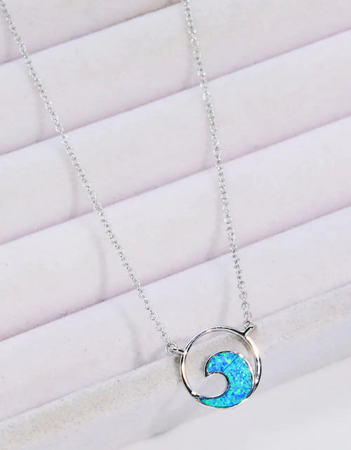 Load image into Gallery viewer, Opal Wave Pendant Necklace
