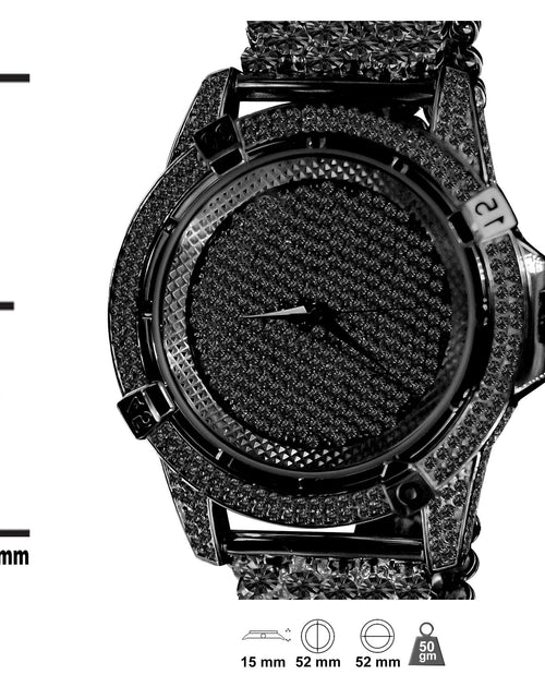 Load image into Gallery viewer, Luxury Ice Black CZ Iced out Watch 5110063
