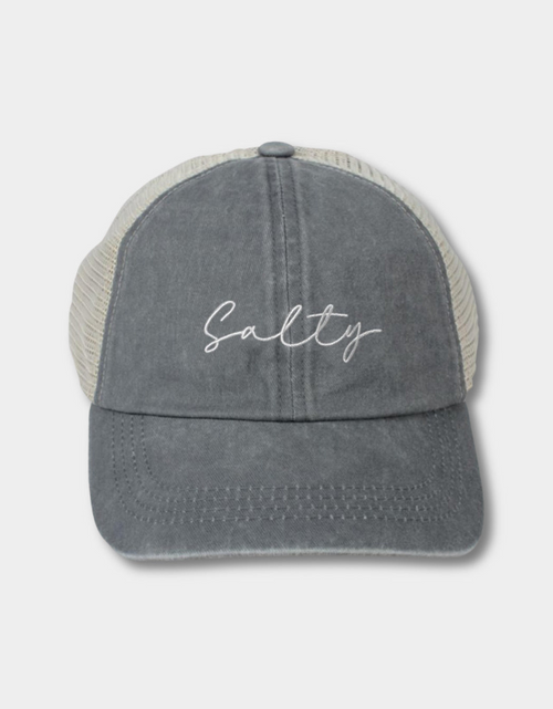 Load image into Gallery viewer, Salty Embroidered Mesh Cap
