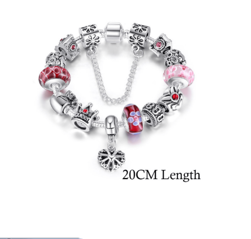 Silver Queen Charm Bracelet
