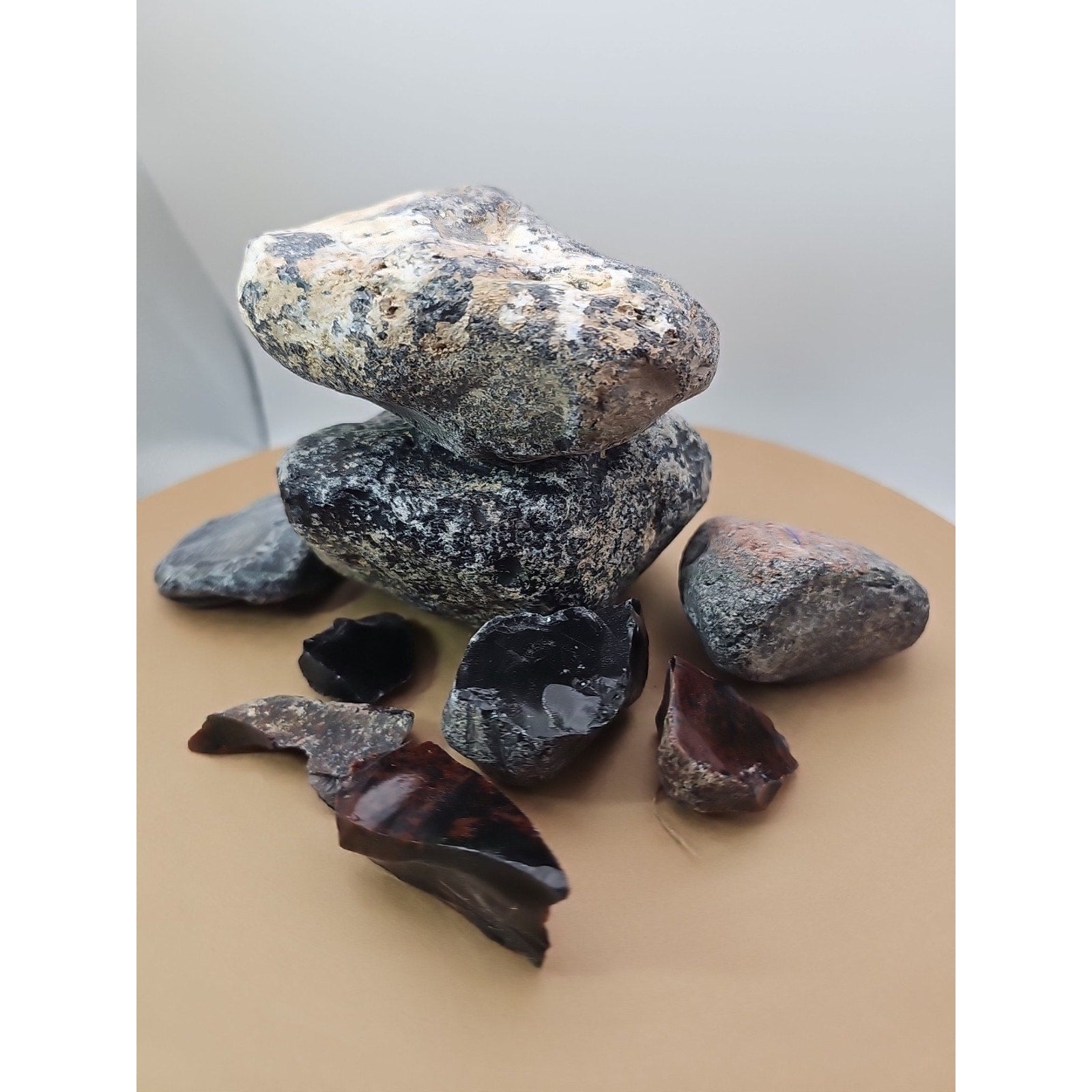 3.65lbs raw obsidian stone