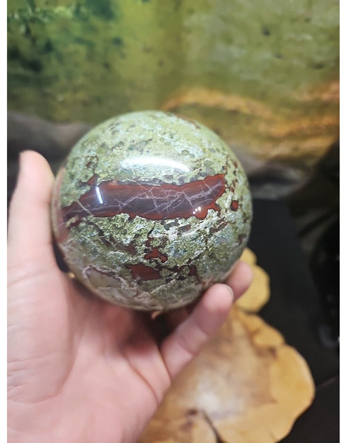 Load image into Gallery viewer, 4.18LB Natural dragon blood stone quartz sphere crystal ball reiki healing 1900g
