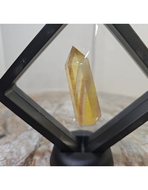 Load image into Gallery viewer, 33GNatural fluorite crystal pillar wand Obelisk earth restoration
