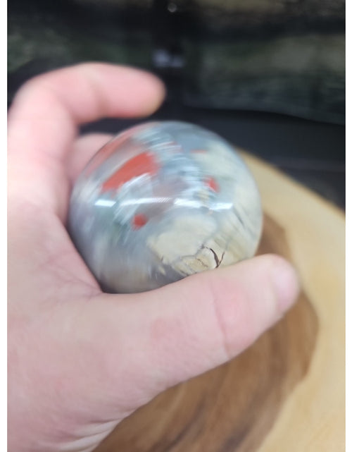 Load image into Gallery viewer, Natural Quartz Crystal Jasper Sphere Ball Polished 63mm &amp;stand

