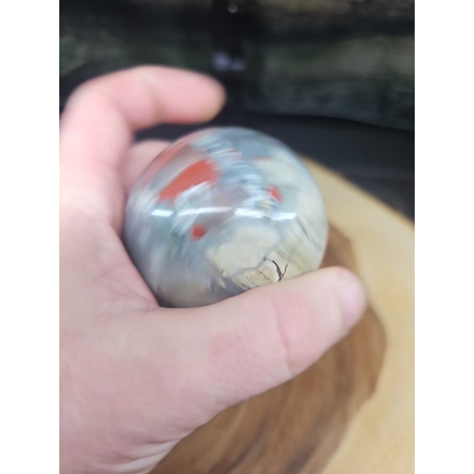 Natural Quartz Crystal Jasper Sphere Ball Polished 63mm &stand