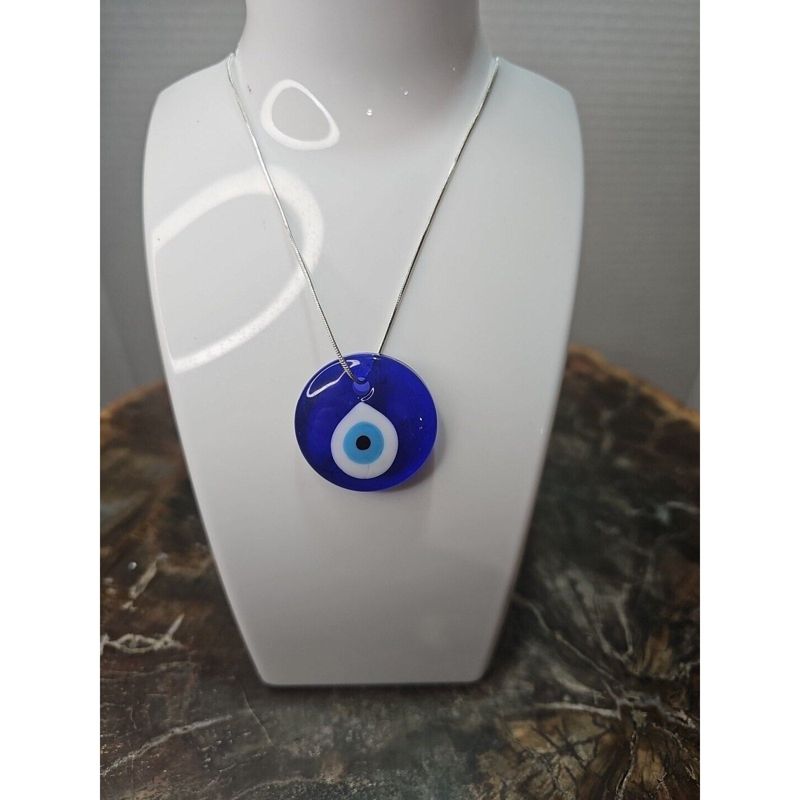 Evil Eye Necklace 925 Silver Chain Protection/Good Luck