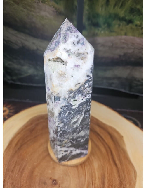 Load image into Gallery viewer, 3.41LB 1Pcs Natural Rainbow Fluorite Quartz Crystal Point Tower Polished Healing
